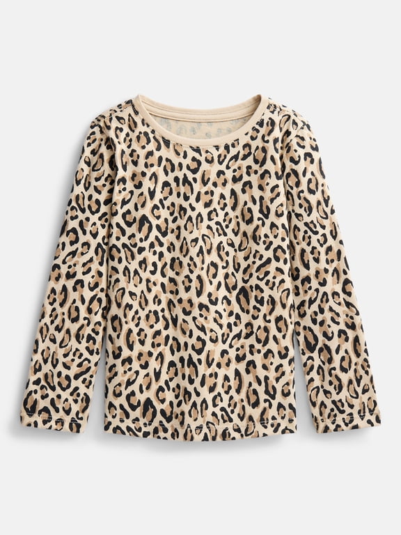 Baby and Toddler Girls' Print Tee with Long Sleeves, Sizes 0M-5T