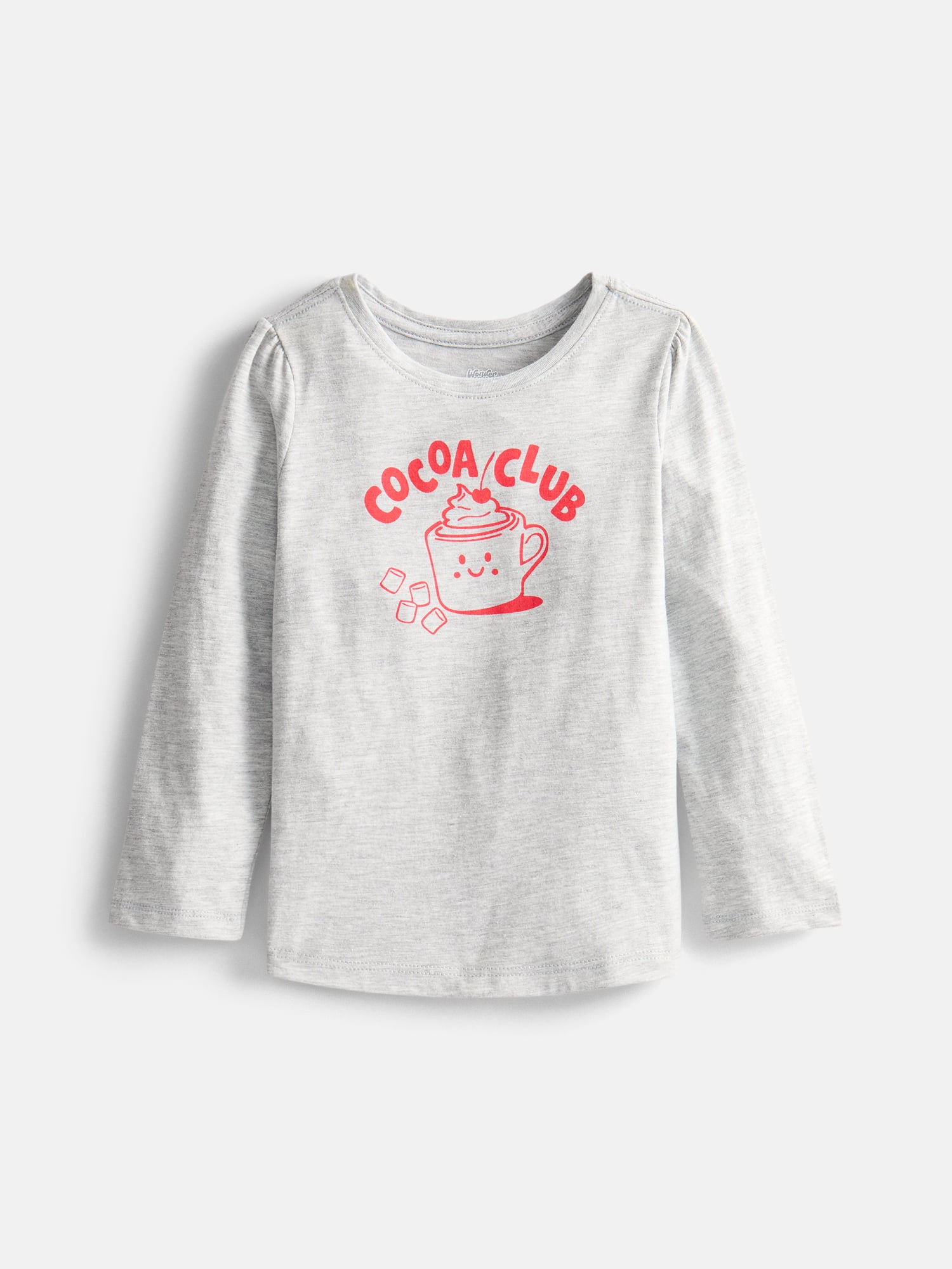 Wonder Nation Baby & Toddler Girls Tee with Long Sleeves, Sizes 0M-5T