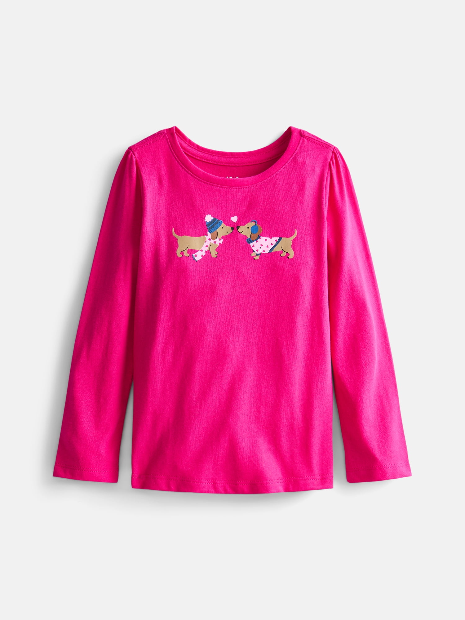 Wonder Nation Baby & Toddler Girls Tee with Long Sleeves, Sizes 0M-5T