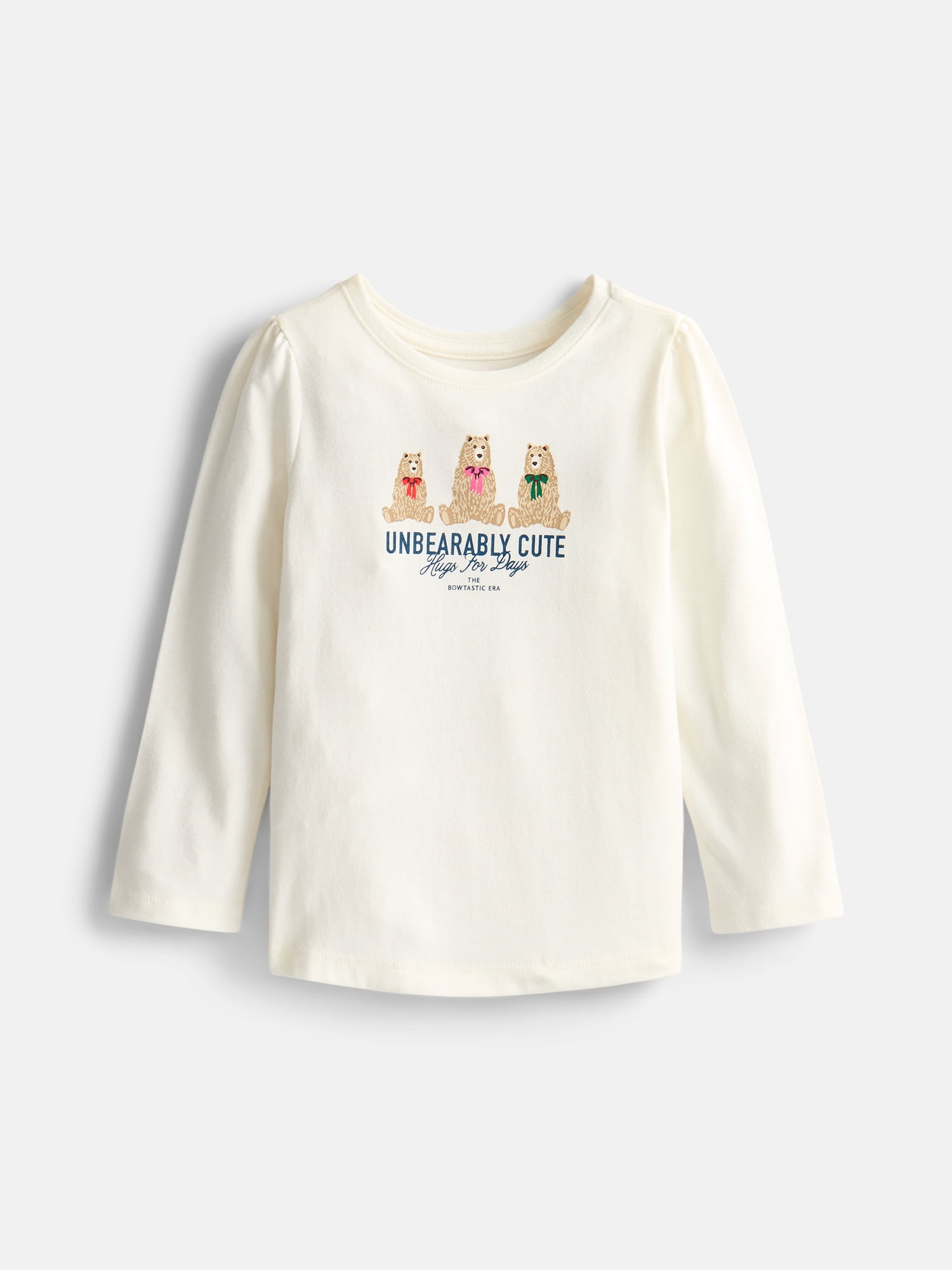 Wonder Nation Baby & Toddler Girls Tee with Long Sleeves, Sizes 0M-5T
