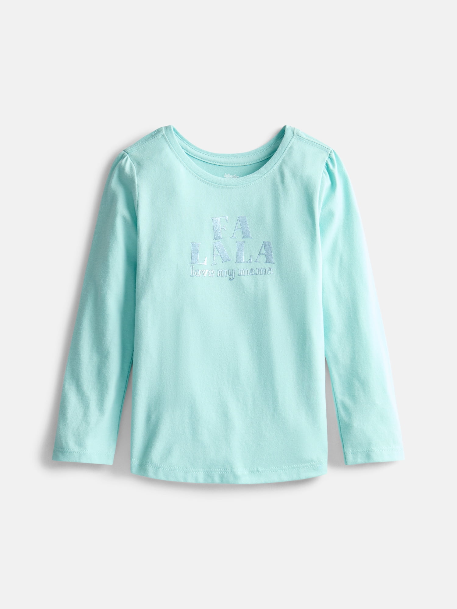 Wonder Nation Baby & Toddler Girls Tee with Long Sleeves, Sizes 0M-5T