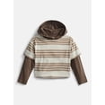 thumbnail image 1 of Wonder Nation Boys' Layered Look Hoodie Tee with Long Sleeves, Sizes 4-18, 1 of 3