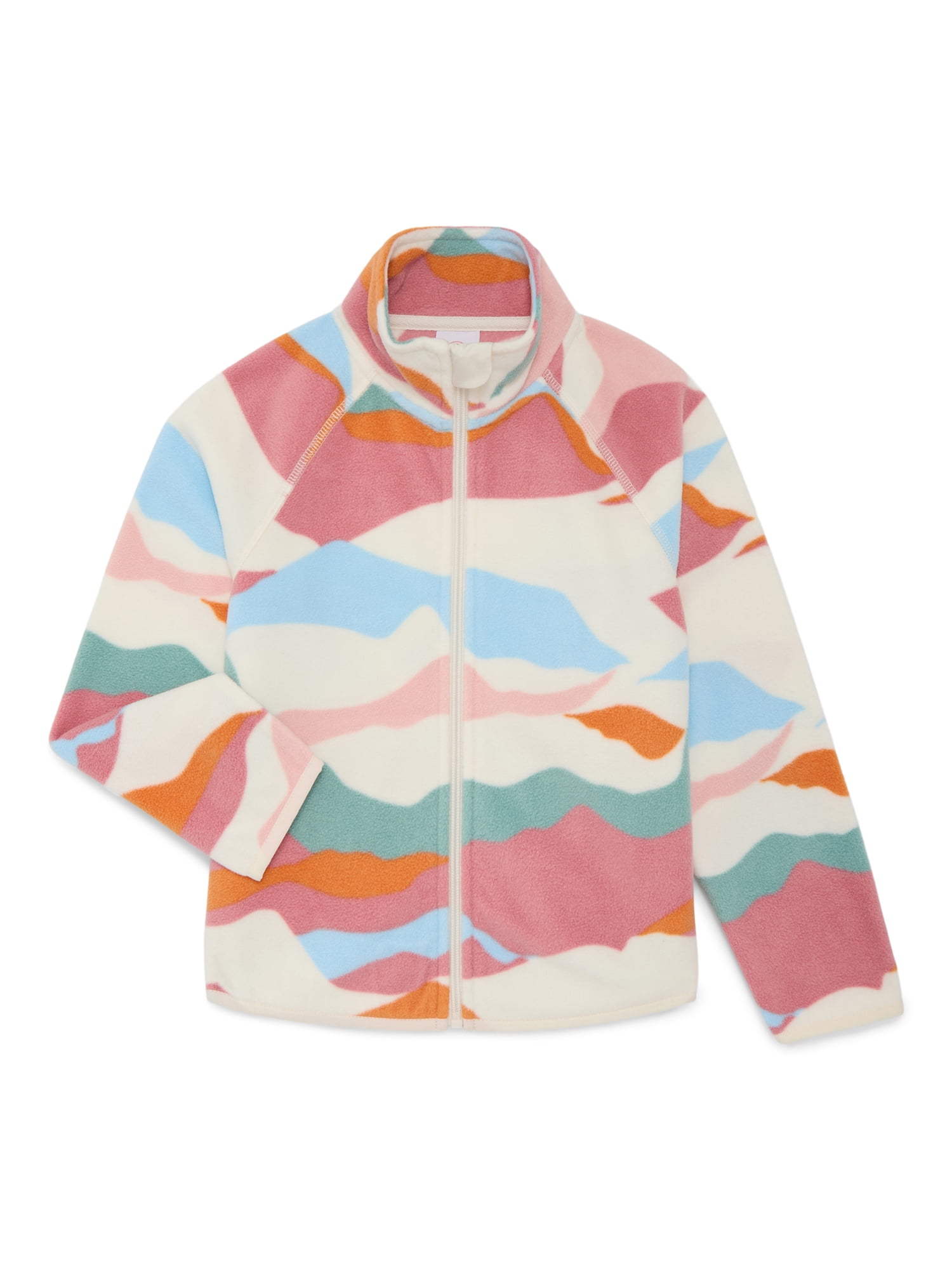 Wonder Nation Girls Microfleece Full Zip Jacket, Sizes 4-18