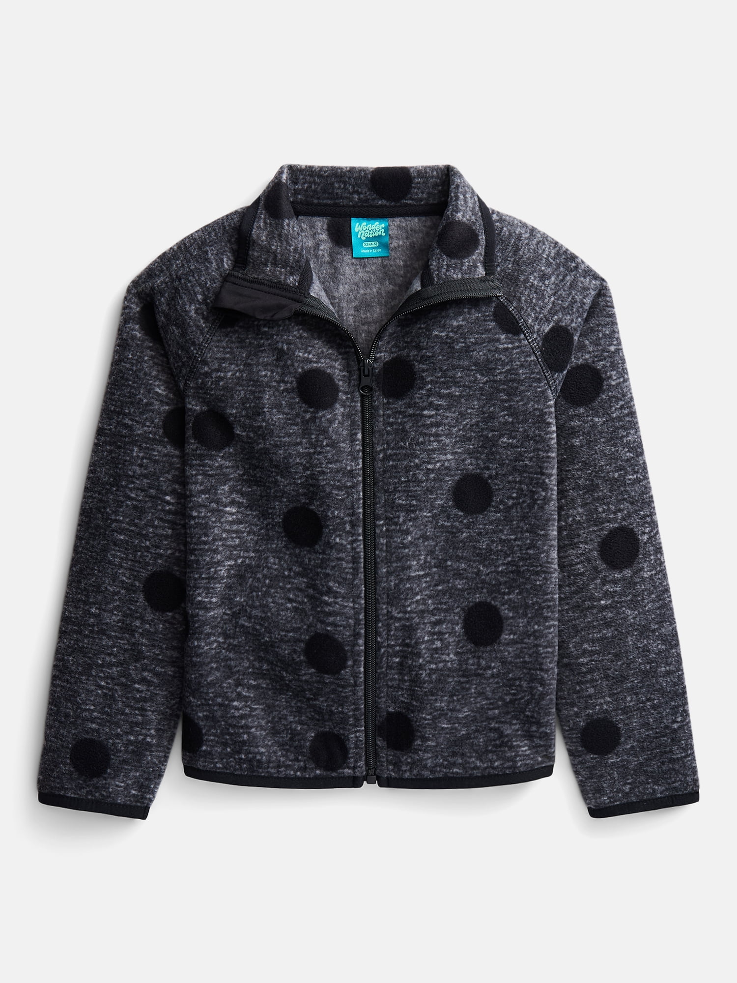 Wonder Nation Girls Microfleece Full Zip Jacket, Sizes 4-18 & Plus