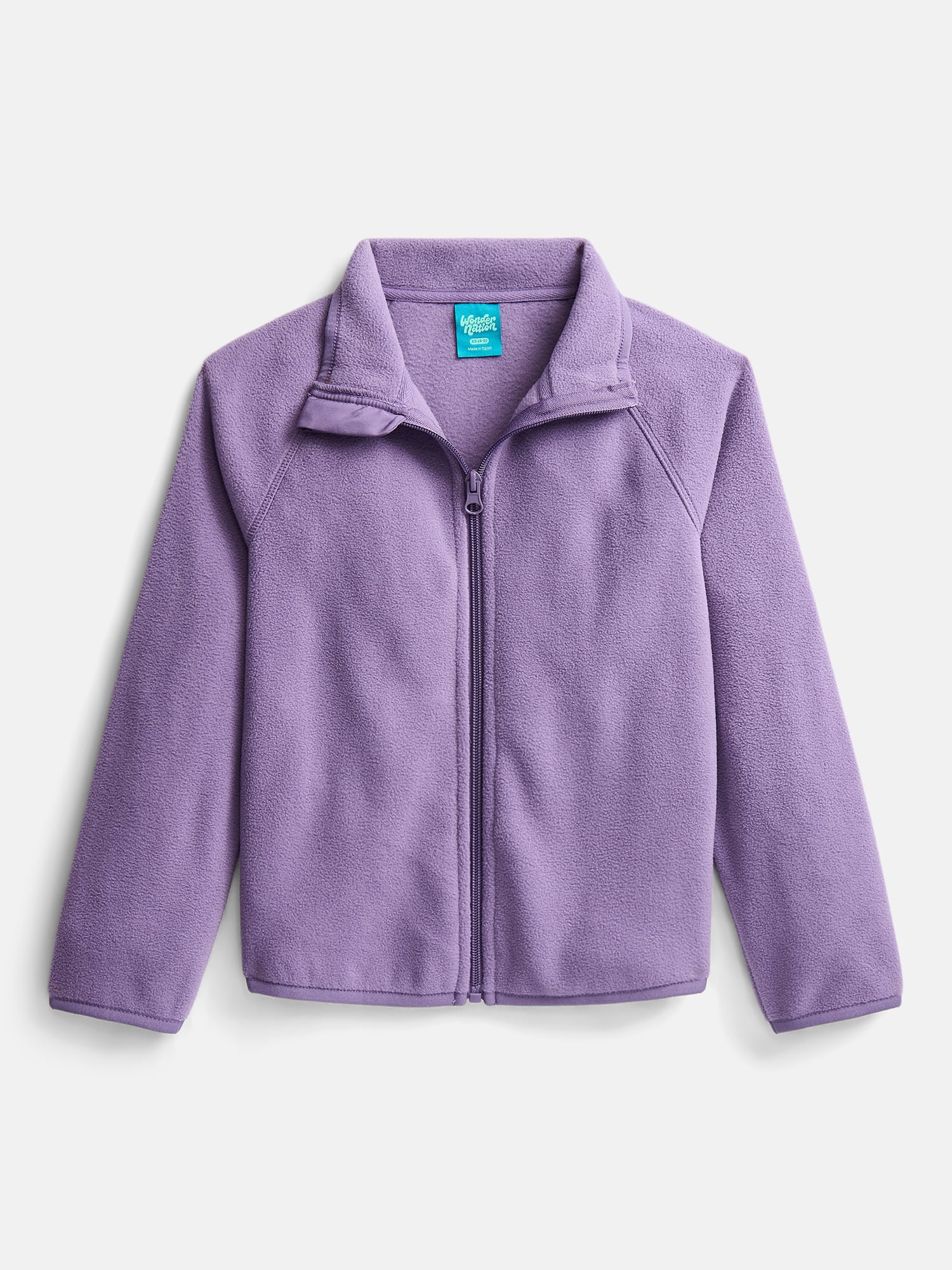 Wonder Nation Girls Microfleece Full Zip Jacket, Sizes 4-18 & Plus