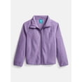 thumbnail image 1 of Wonder Nation Girls Microfleece Full Zip Jacket, Sizes 4-18 & Plus, 1 of 3