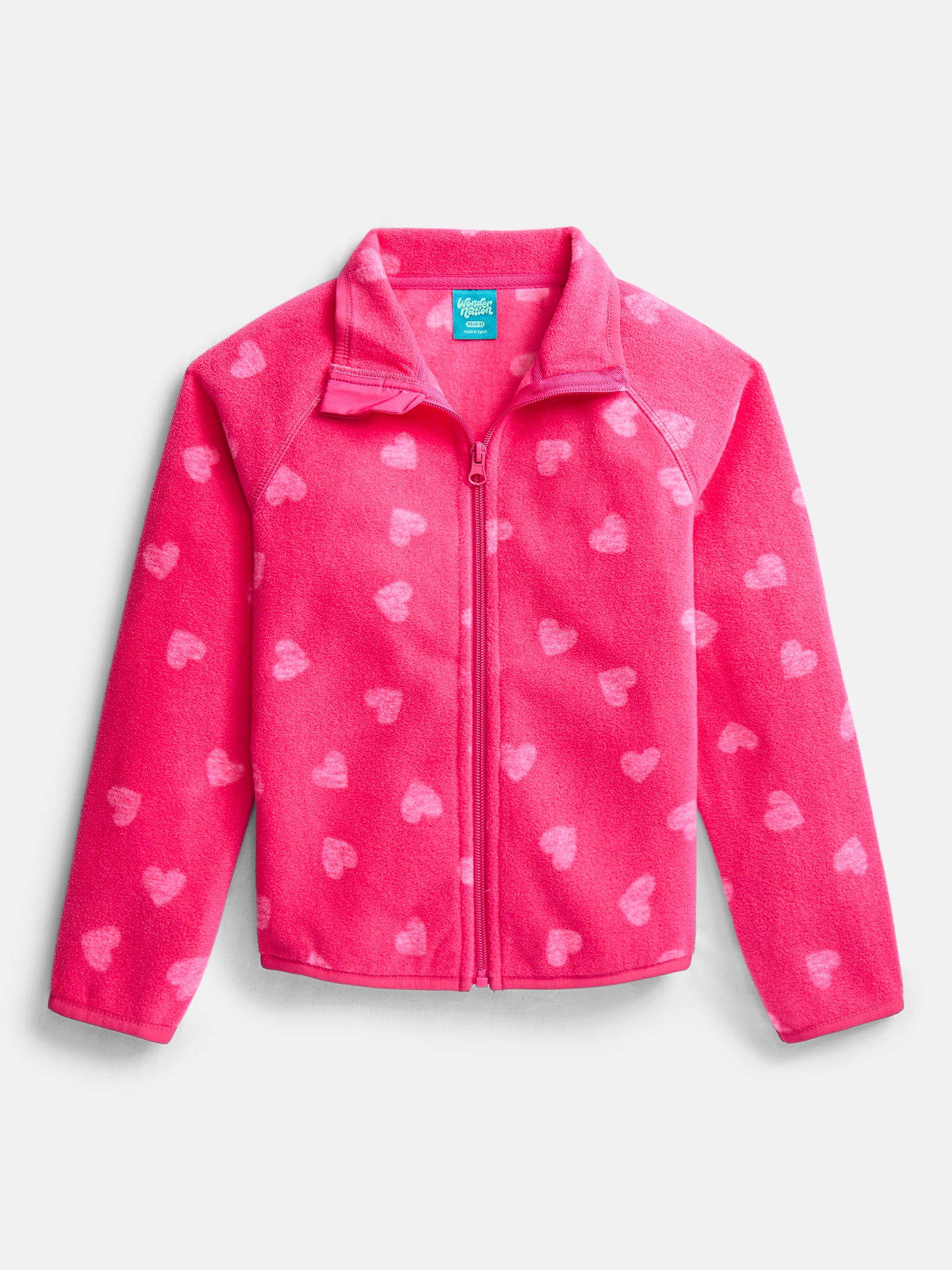 Wonder Nation Girls Microfleece Full Zip Jacket, Sizes 4-18 & Plus