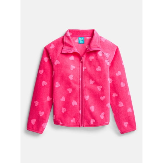 Wonder Nation Girls Microfleece Full Zip Jacket, Sizes 4-18 & Plus