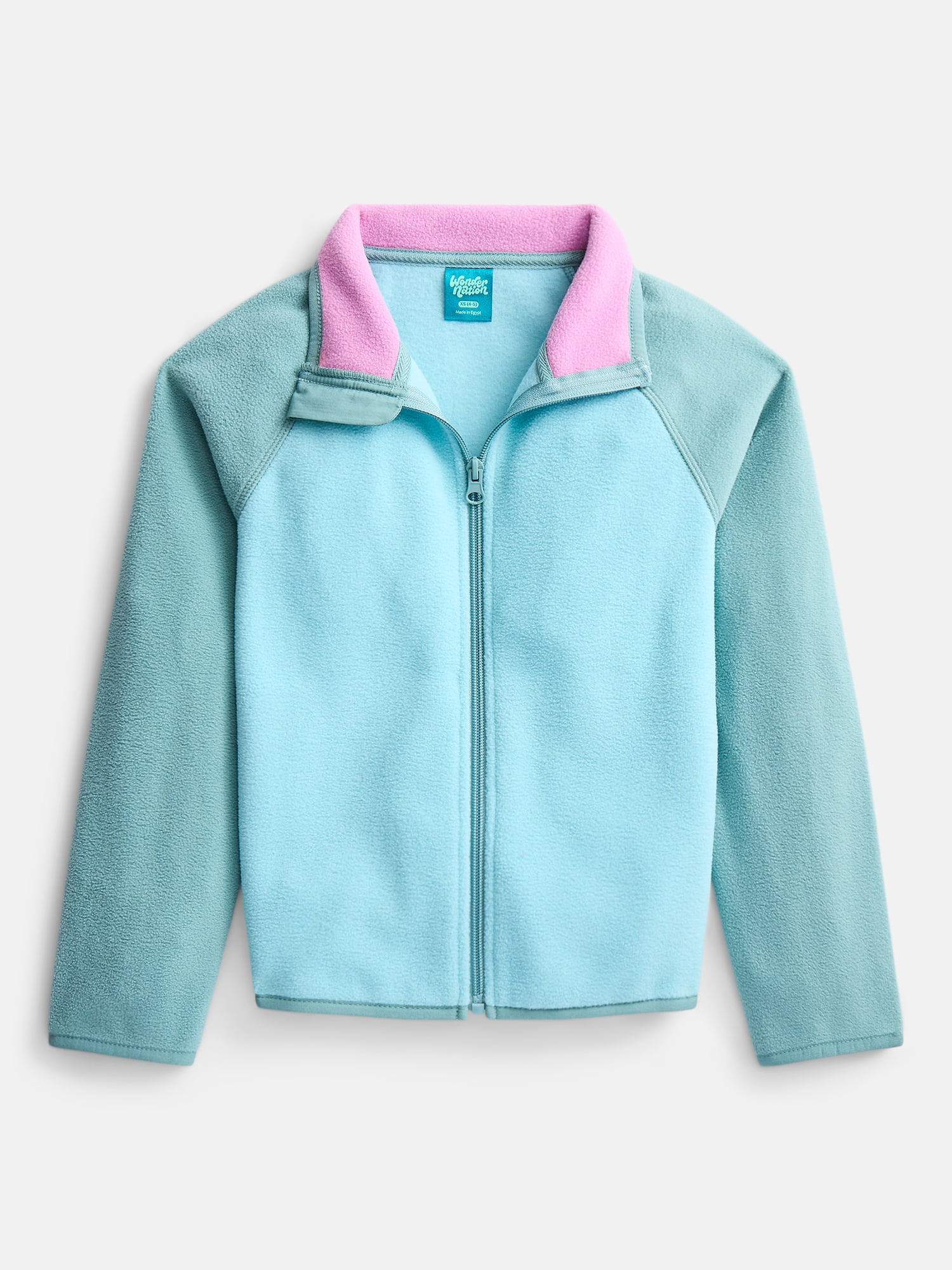 Wonder Nation Girls Microfleece Full Zip Jacket, Sizes 4-18 & Plus