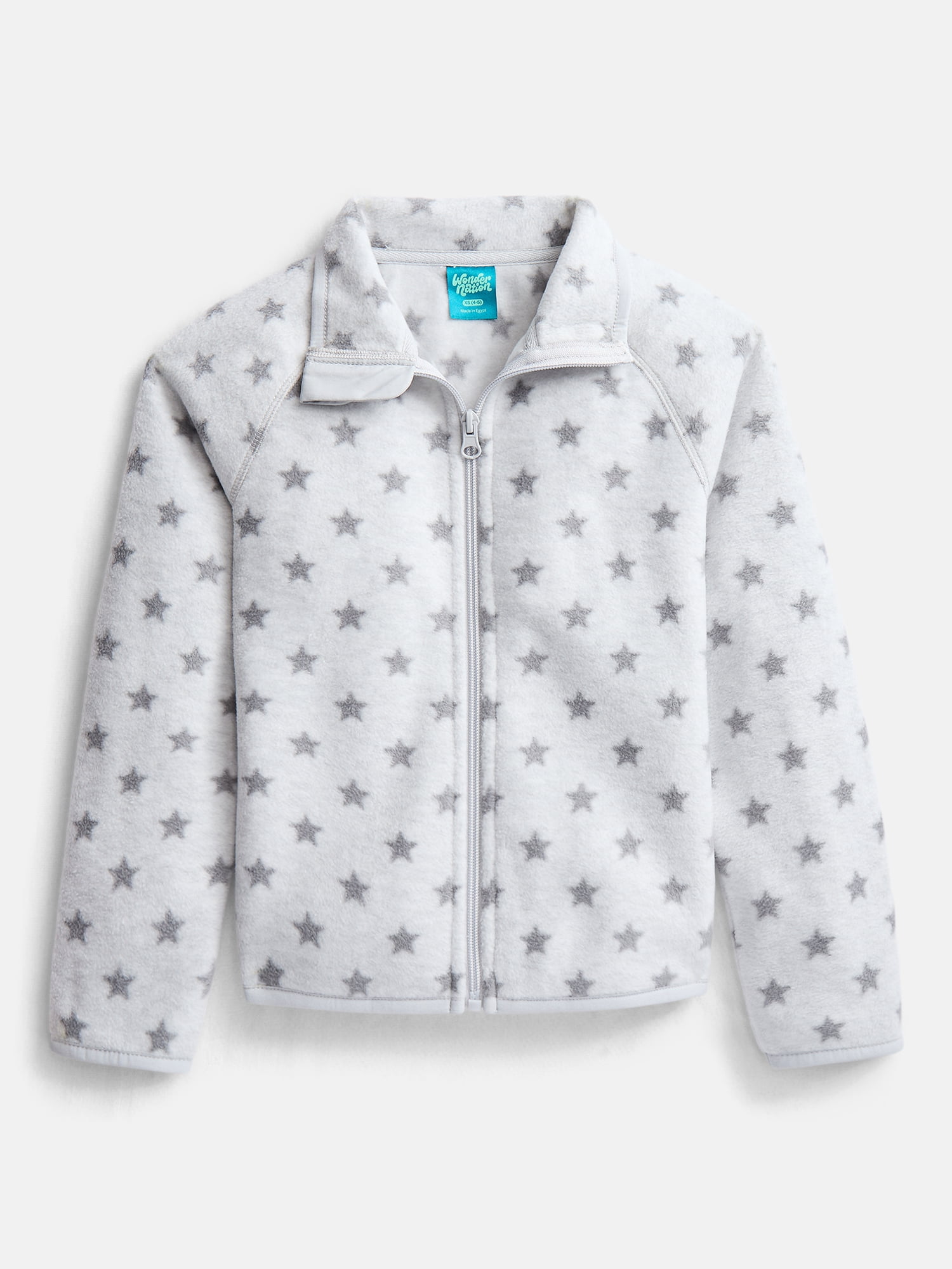 Wonder Nation Girls Microfleece Full Zip Jacket, Sizes 4-18 & Plus