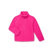 Wonder Nation Little and Big Girls Microfleece Zip Jacket, Lightweight, Sizes 4-18