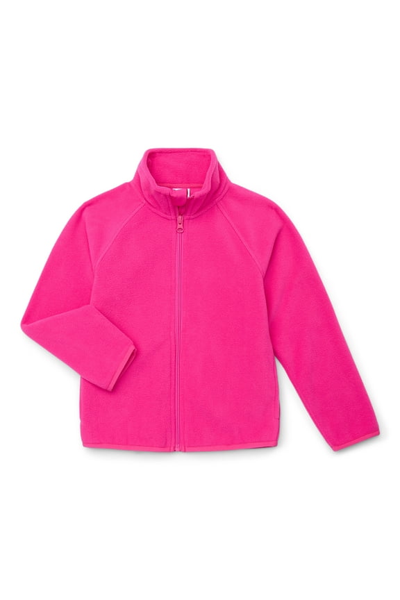Little and Big Girls Microfleece Zip Jacket, Lightweight, Sizes 4-18