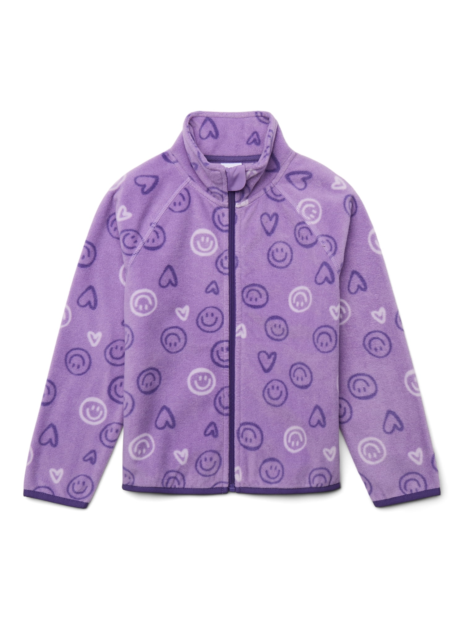Wonder Nation Girls Microfleece Full Zip Jacket, Sizes 4-18