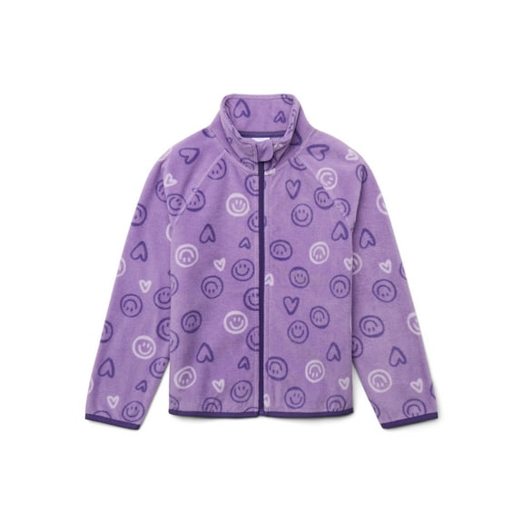 Wonder Nation Girls Microfleece Full Zip Jacket, Sizes 4-18