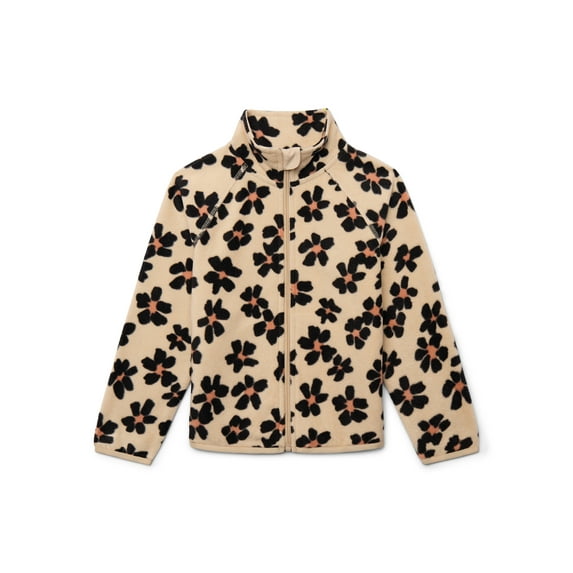 Wonder Nation Girls Microfleece Full Zip Jacket, Sizes 4-18