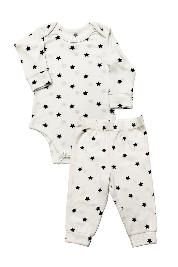 Wonder So Soft Modal by Wonder Nation Baby Boys Bodysuit and Pants Set, 2-Piece, Sizes 0/3M–6/9M