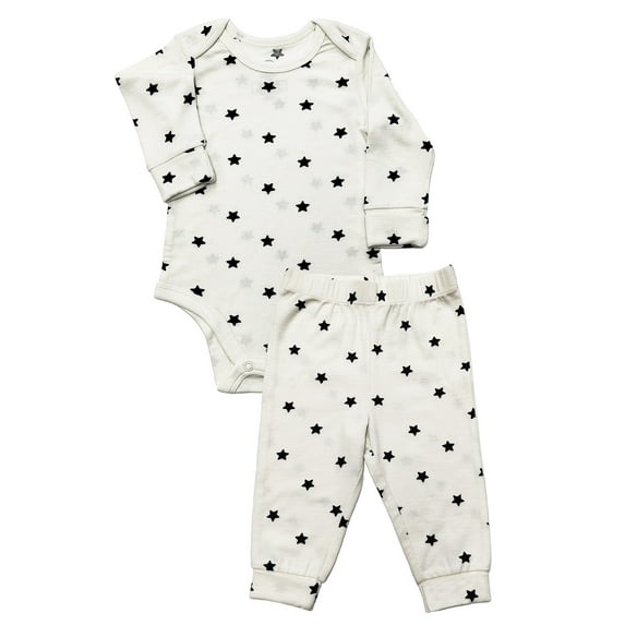 Wonder So Soft Modal by Wonder Nation Baby Boys Bodysuit and Pants Set, 2-Piece, Sizes 0/3M–6/9M