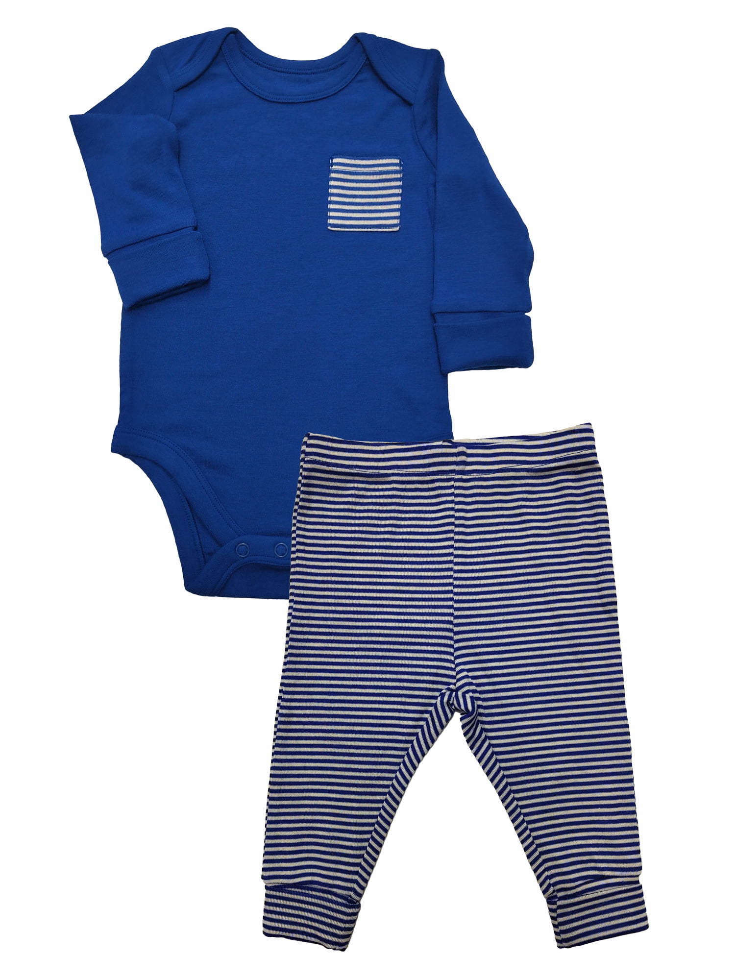 Wonder So Soft Modal by Wonder Nation Baby Boys Bodysuit and Pants Set, 2-Piece, Sizes 0/3M–6/9M