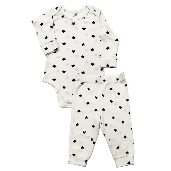 Wonder So Soft Modal by Wonder Nation Baby Boys Bodysuit and Pants Set, 2-Piece, Sizes 0/3M–6/9M