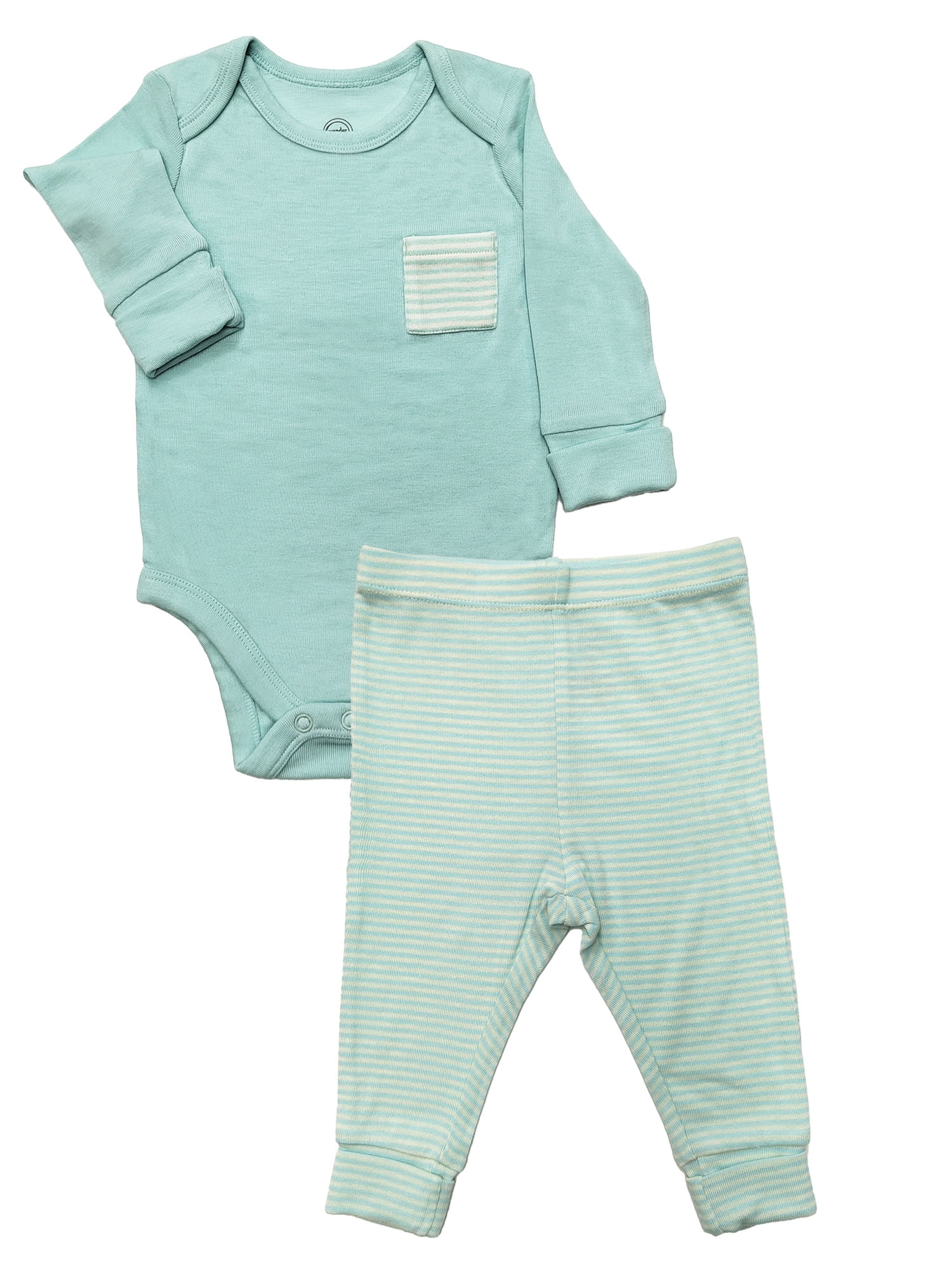 Wonder So Soft Modal by Wonder Nation Baby Boys Bodysuit and Pants Set, 2-Piece, Sizes 0/3M–6/9M
