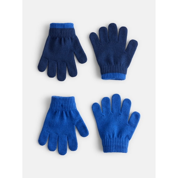 Wonder Nation Toddler Knit Gloves, 2- Pack
