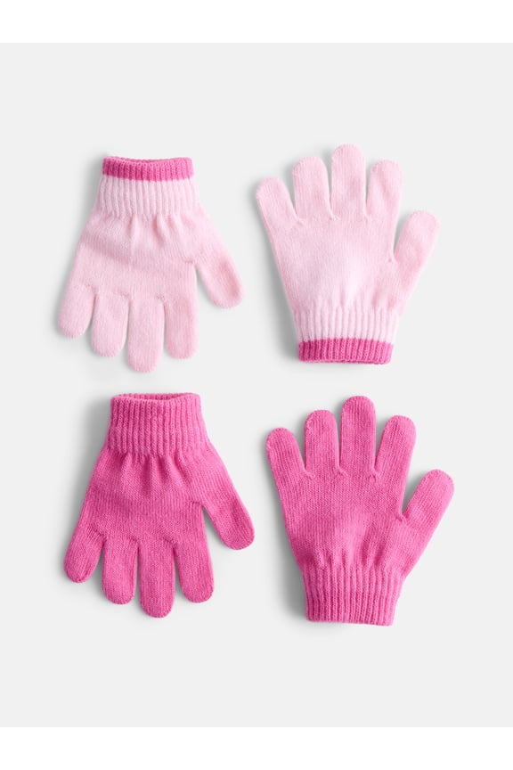 Toddler Knit Gloves, 2- Pack