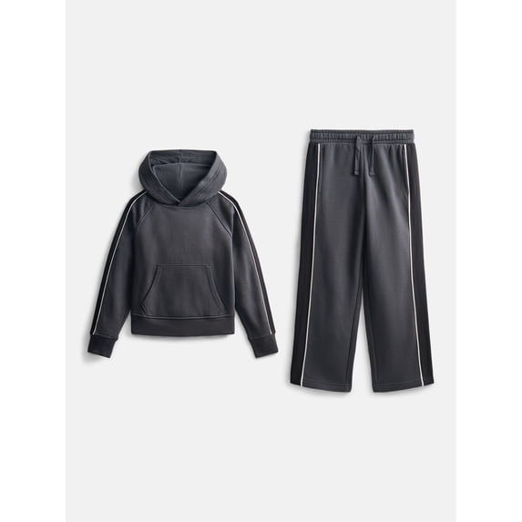 Wonder Nation Boys Piped Hoodie and Pants Set, 2-Piece, Sizes 4-18