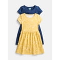 thumbnail image 1 of Wonder Nation Little Girls and Big Girls Play Dress with Short Sleeves, 2 Pack, Sizes XS-XXL, 1 of 3