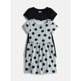 thumbnail image 1 of Wonder Nation Little Girls and Big Girls Play Dress with Short Sleeves, 2 Pack, Sizes XS-XXL, 1 of 3