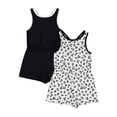 thumbnail image 1 of Wonder Nation Girls Play Romper 2pk, Sizes 4-18 & Plus, 1 of 3