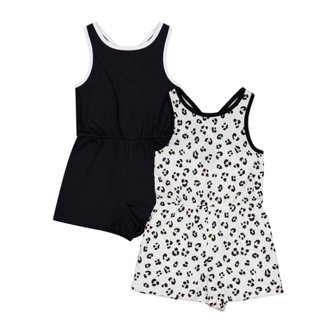 Girls Play Romper 2pk, Sizes 4-18 & Plus