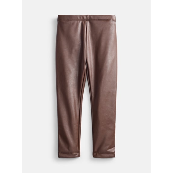 Wonder Nation Girls Skinny Pleather Leggings, Sizes 4-18 & Plus