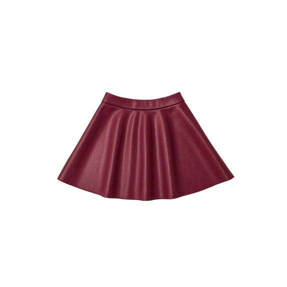 Wonder Nation Girls Pleather Skater Skirt, Sizes 4-18 & Plus