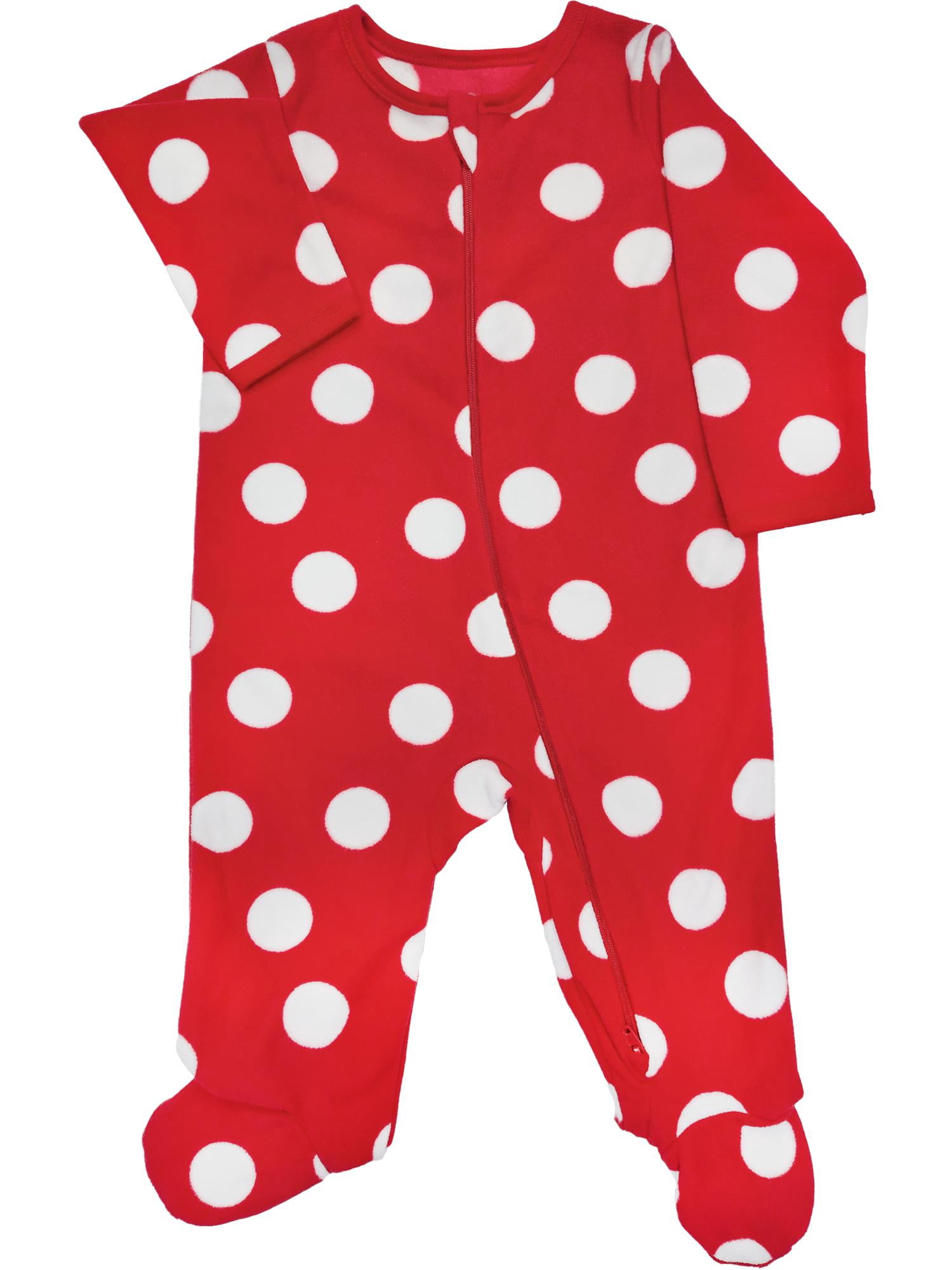 Wonder Nation Baby Fleece two-way zipper footed Sleep N Play Pajamas, Sizes Preemie-6/9 Months