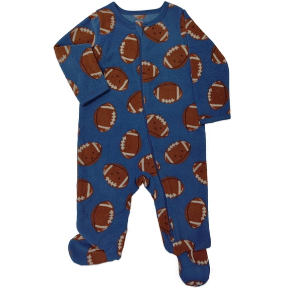 Wonder Nation Baby Gender Neutral Zip Front Footed Sleep N Play Pajamas, Sizes Preemie-6/9 Months