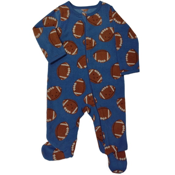 Wonder Nation Baby Gender Neutral Zip Front Footed Sleep N Play Pajamas, Sizes Preemie-6/9 Months