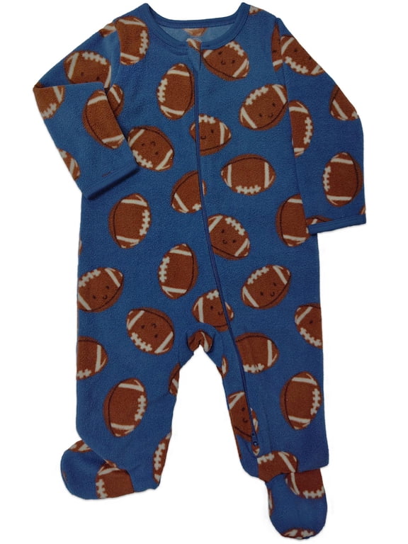 Baby Fleece two-way zipper footed Sleep N Play Pajamas, Sizes Preemie-6/9 Months
