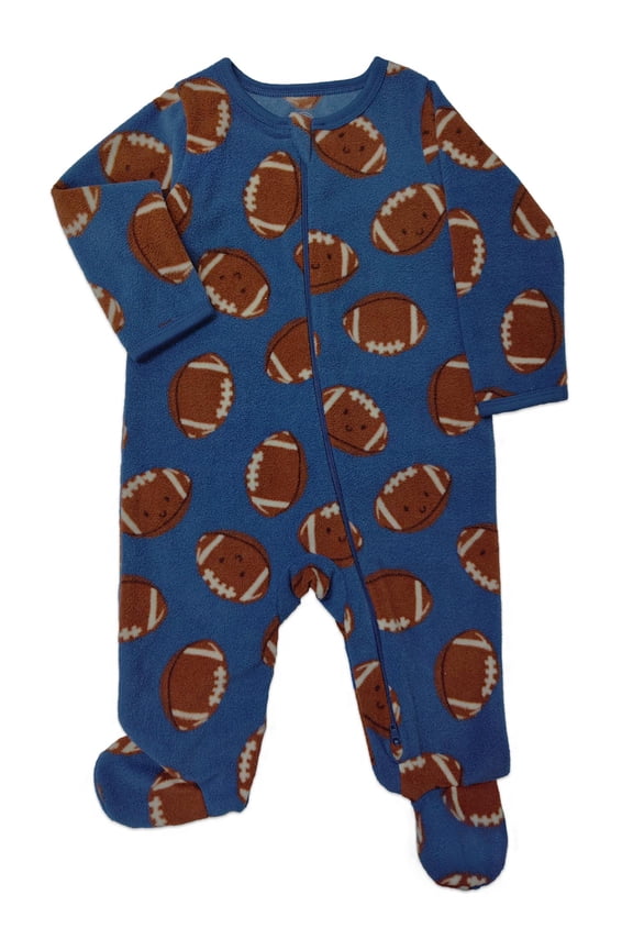 Baby Gender Neutral Zip Front Footed Sleep N Play Pajamas, Sizes Preemie-6/9 Months