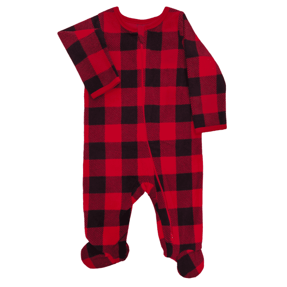 Wonder Nation Baby Gender Neutral Fleece Zip Front Footed Sleep N Play Pajamas, Sizes Preemie-6/9 Months
