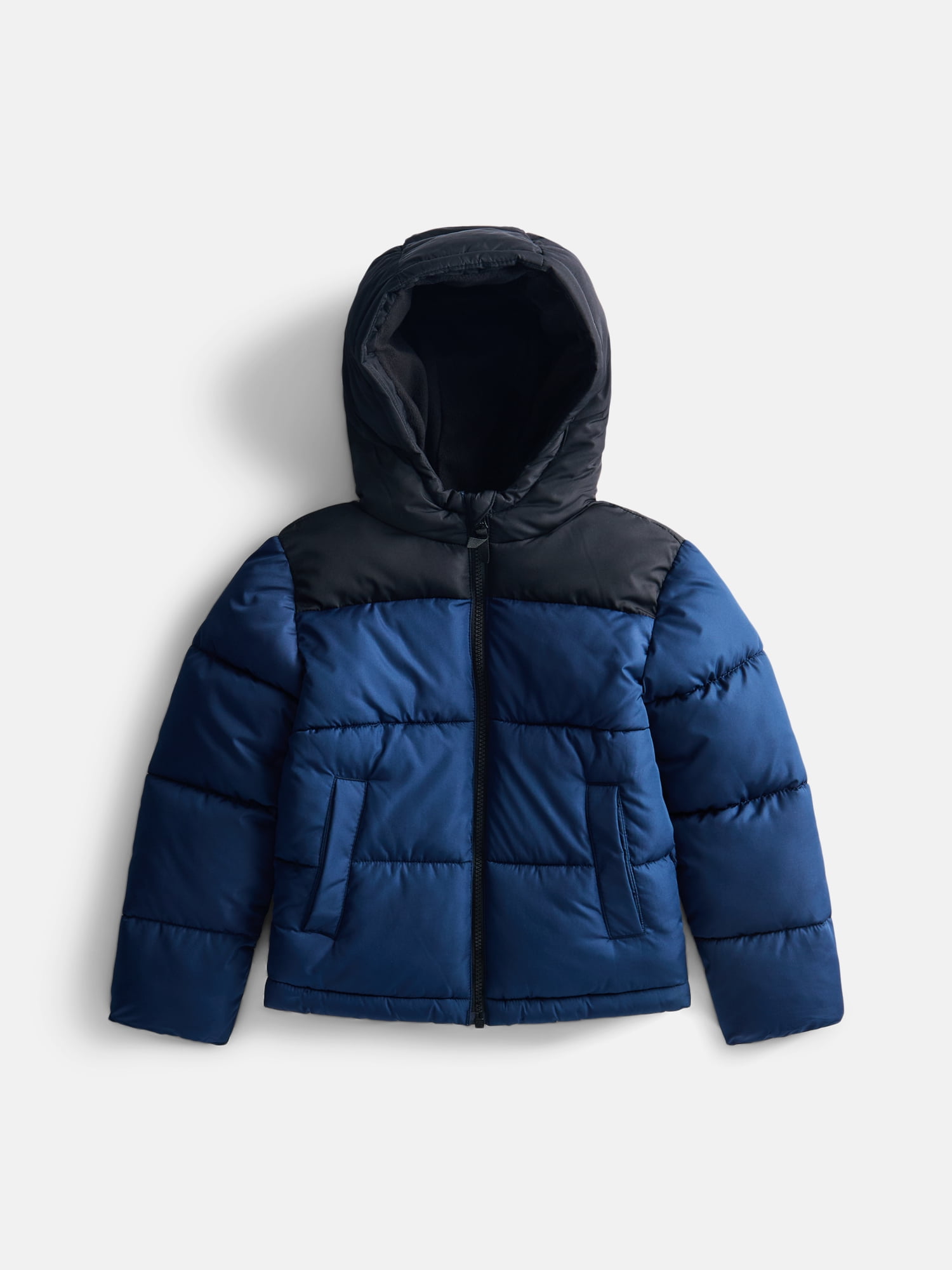 Wonder Nation Boys' Quilted Puffer Jacket with Hood, Sizes 4-18 & Husky