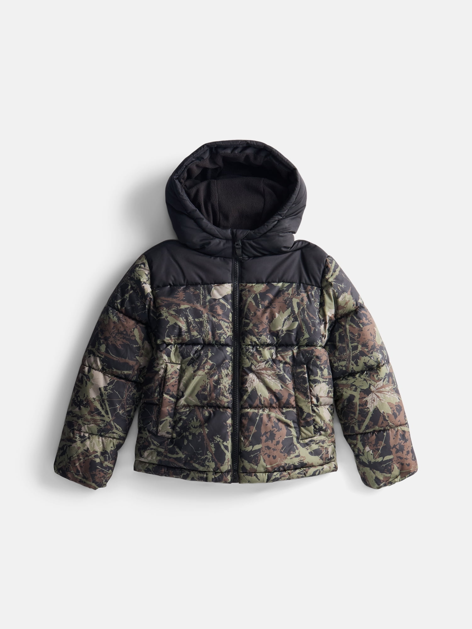 Wonder Nation Boys Woven Puffer Jacket, Sizes 4-18 & Husky