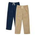 thumbnail image 1 of Wonder Nation Boys Pull On Pants, 2-Pack, Sizes 4-16 & Husky, 1 of 3
