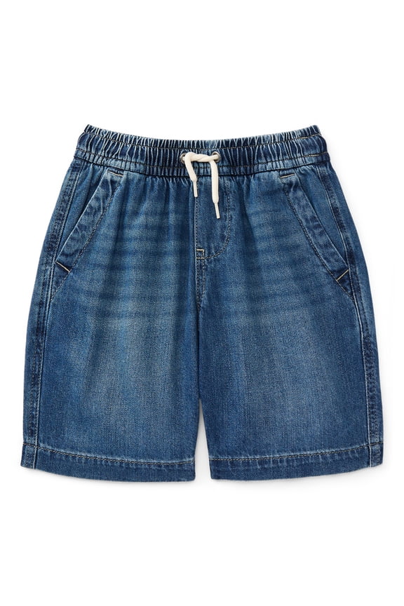 Boys' Pull On Denim Shorts, Sizes 4-16 & Husky