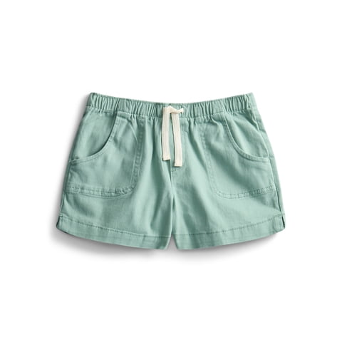 Girls Pull-On Shorts, Mid Rise, Milieu Green, Sizes 4-18 & Plus