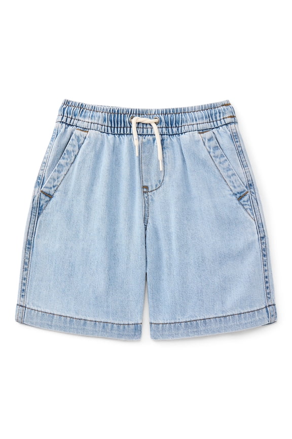 Boys' Pull On Denim Shorts, Sizes 4-16 & Husky