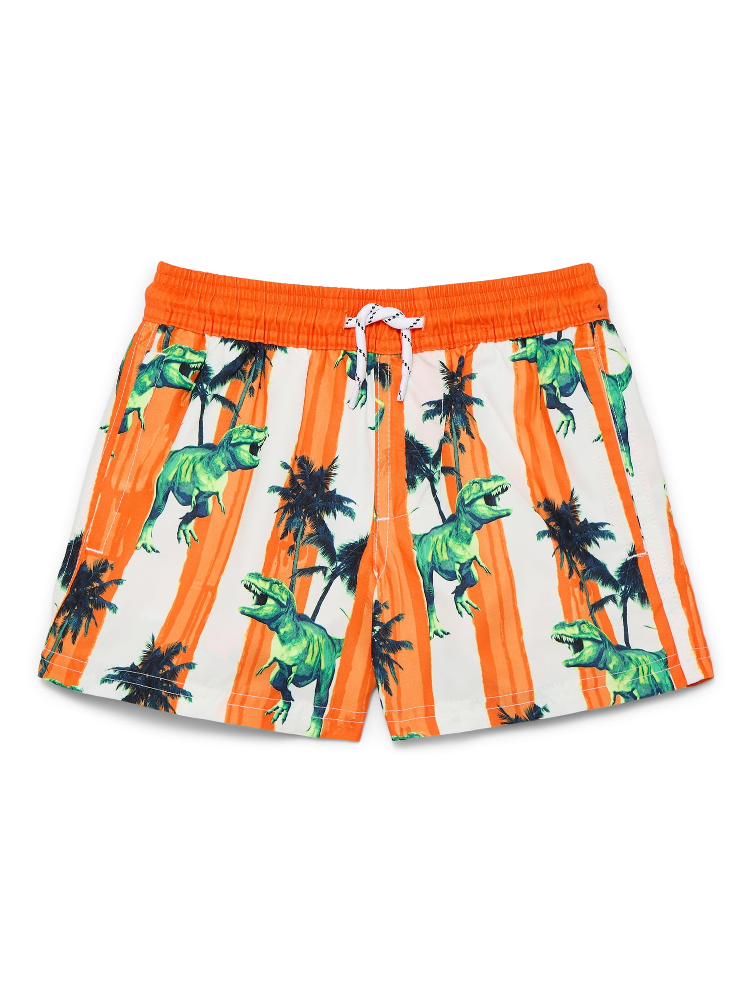 Wonder Nation Little and Big Boys Quick Dry Swim Trunks with UPF50+, Sizes 4-18 & Husky