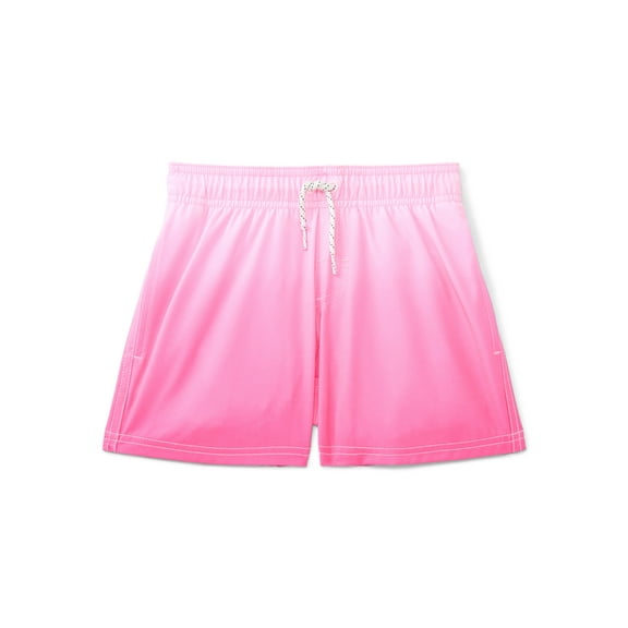 Wonder Nation Boys Quick Dry Stretch Swim Trunks with UPF50, Sizes 4-18 & Husky