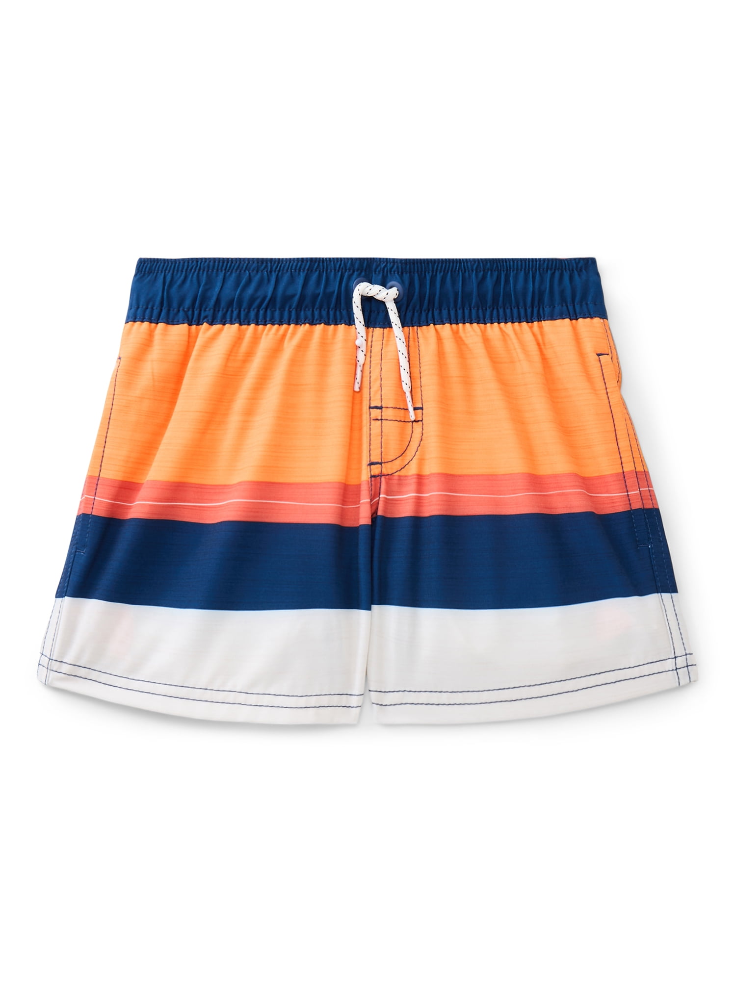 Wonder Nation Boys Quick Dry Stretch Swim Trunks with UPF50, Sizes 4-18 & Husky