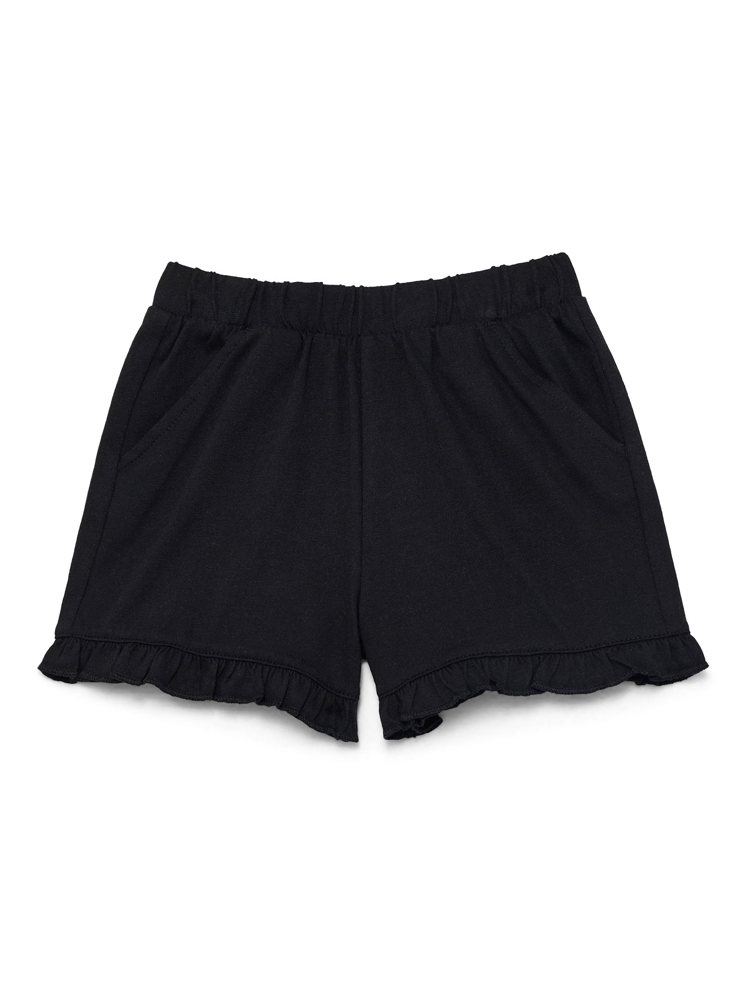 Wonder Nation Toddler Girls Ruffle Hem Shorts, Sizes 18M-5T