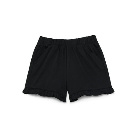 Wonder Nation Toddler Girls Ruffle Hem Shorts, Sizes 18M-5T